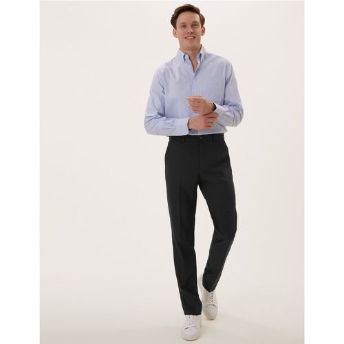Slim Fit Flat Front Trousers black - Marks & Spencer - Modalova