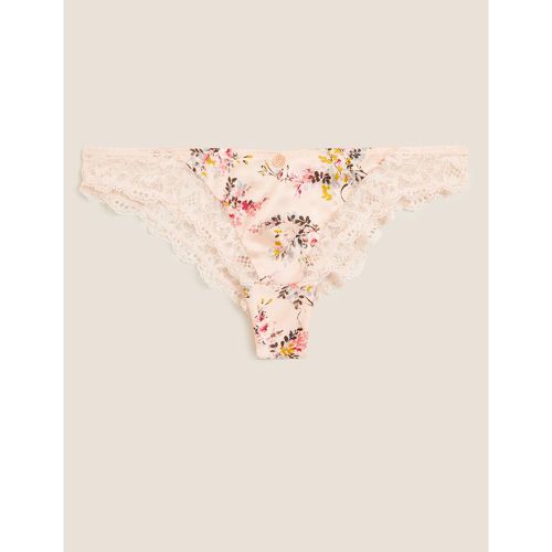 Silk & Lace Floral Miami Knickers pink - Marks & Spencer - Modalova