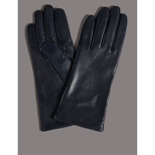 Cashmere Lined Leather Gloves navy - Marks & Spencer - Modalova