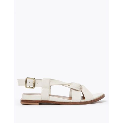 Leather Knot Gladiator Sandals beige - Marks & Spencer - Modalova