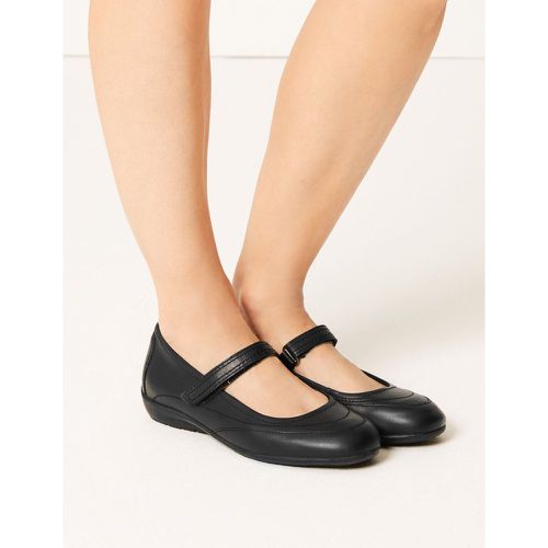 Leather Cut Out Dolly Pumps black - Marks & Spencer - Modalova