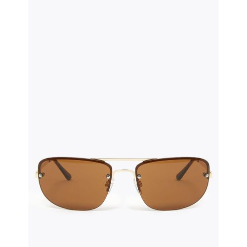Rimless Navigator Sunglasses gold - Marks & Spencer - Modalova