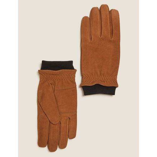 Nubuck Leather Gloves brown - Marks & Spencer - Modalova
