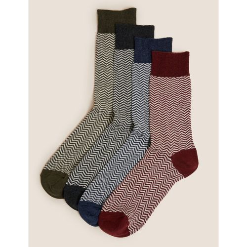Pack Casual Herringbone Socks -coloured - Marks & Spencer - Modalova