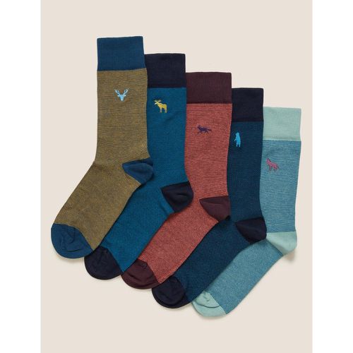Pack Cool & Fresh™ Animal Socks -coloured - Marks & Spencer - Modalova