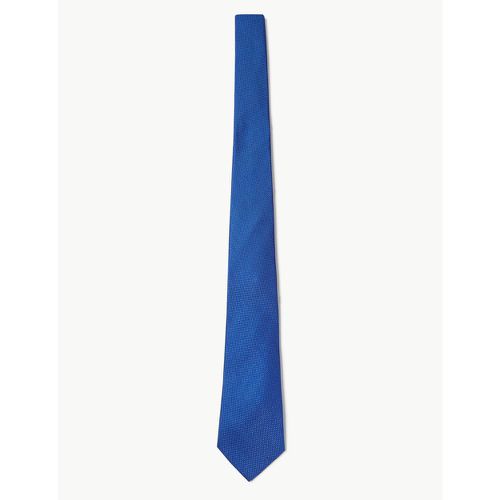 Textured Pure Silk Tie blue - Marks & Spencer - Modalova