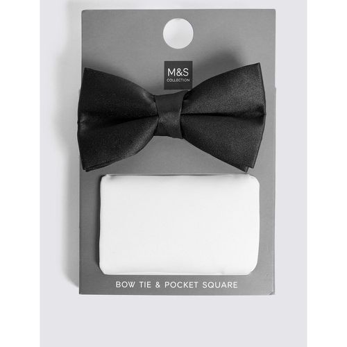 Bow Tie & Pocket Square Set black - Marks & Spencer - Modalova