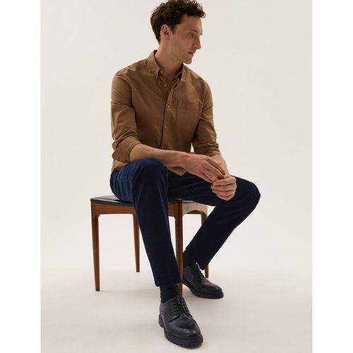 Regular Fit Luxury Corduroy Stretch Trousers - Marks & Spencer - Modalova