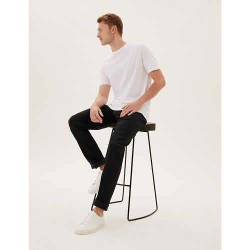 Tapered Fit Stretch Jeans black - Marks & Spencer - Modalova