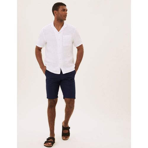 Belted Checked Chino Shorts navy - Marks & Spencer - Modalova