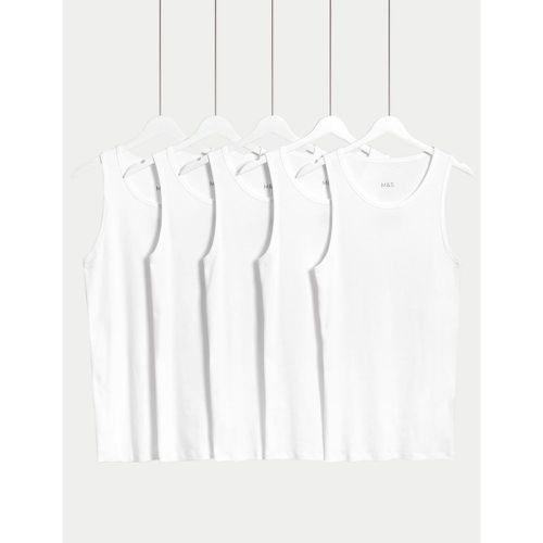 Pack Pure Cotton Sleeveless Vests - Marks & Spencer - Modalova