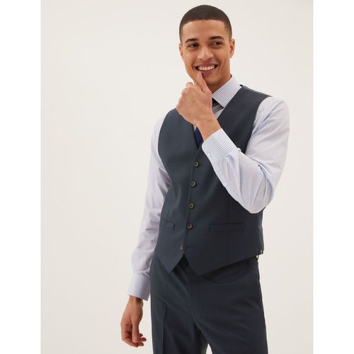 Tailored Fit Waistcoat with Stretch - Marks & Spencer - Modalova