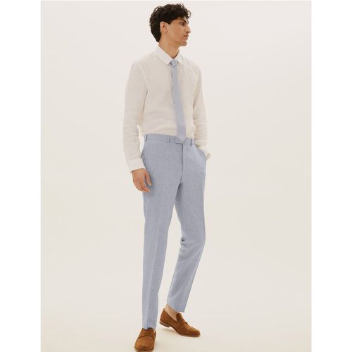 Skinny Fit Flat Front Trousers with Stretch - Marks & Spencer - Modalova