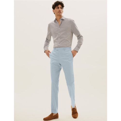 Pastel Slim Fit Trousers with Stretch - Marks & Spencer - Modalova