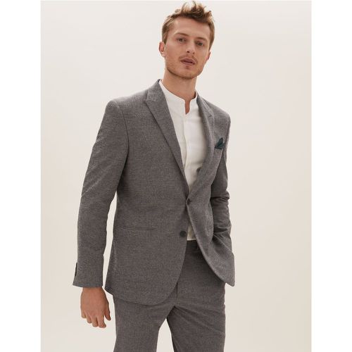 Grey Slim Fit Jacket grey - Marks & Spencer - Modalova