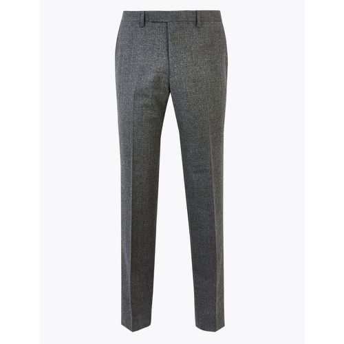 Tailored Fit Wool Trousers grey - Marks & Spencer - Modalova