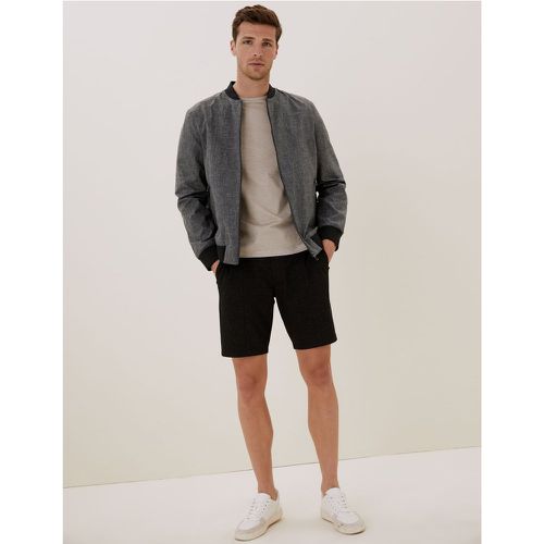 Textured Bomber Jacket Stormwear™ grey - Marks & Spencer - Modalova