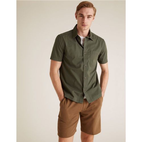 Pure Cotton Twill Utility Overshirt green - Marks & Spencer - Modalova