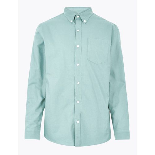 Pure Cotton Oxford Shirt green - Marks & Spencer - Modalova