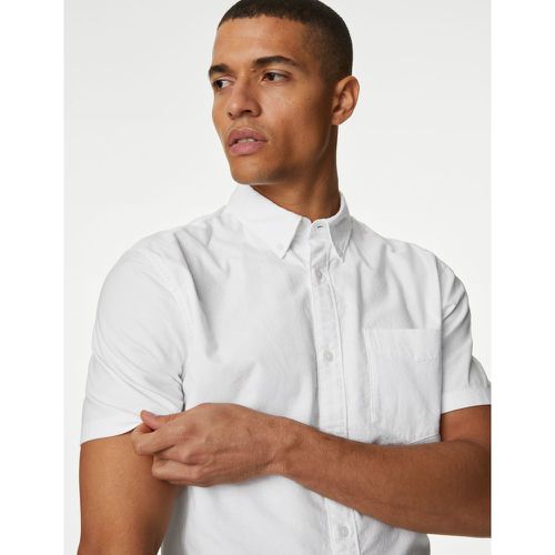 Pure Cotton Oxford Shirt white - Marks & Spencer - Modalova