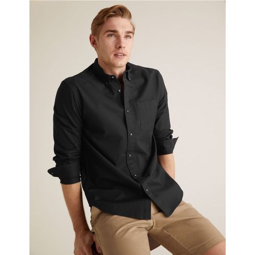 Pure Cotton Oxford Shirt black - Marks & Spencer - Modalova