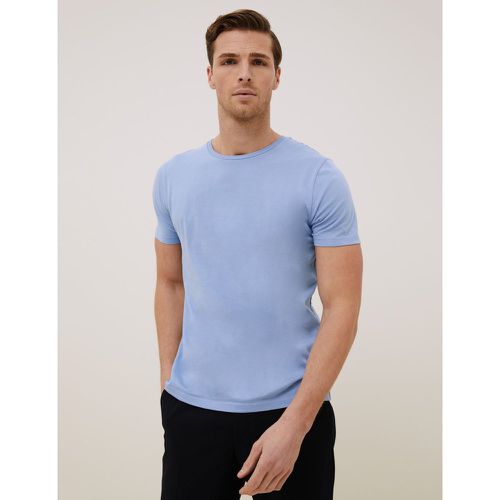 Slim Fit Premium Cotton T-Shirt blue - Marks & Spencer - Modalova