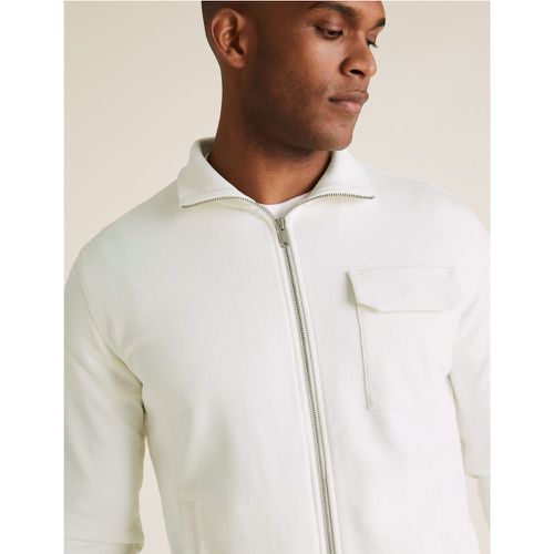 Zip Up Sweatshirt white - Marks & Spencer - Modalova