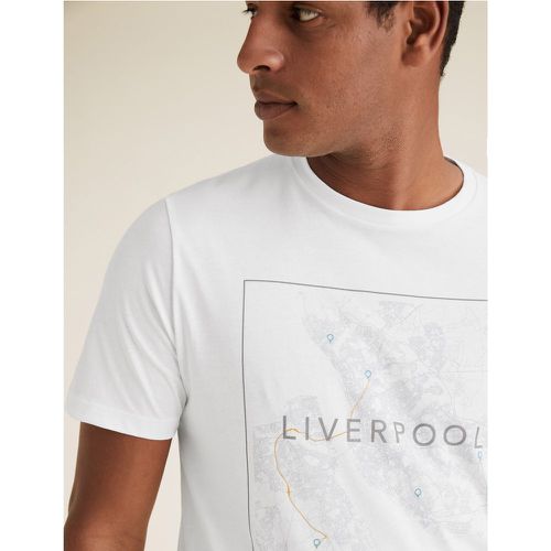Pure Cotton Liverpool Map Graphic T-Shirt - Marks & Spencer - Modalova