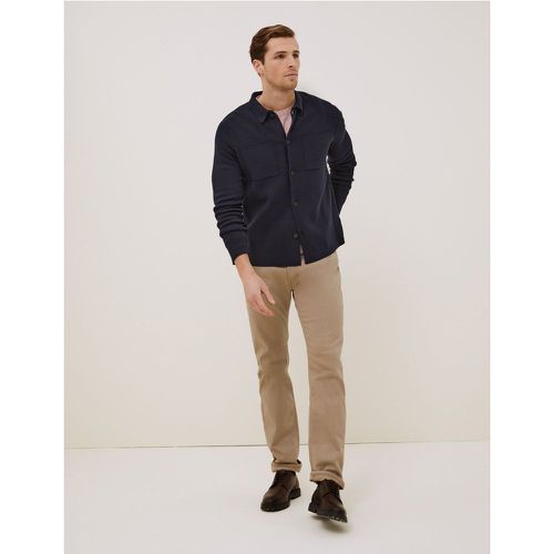 Cotton Felted Knitted Jacket navy - Marks & Spencer - Modalova