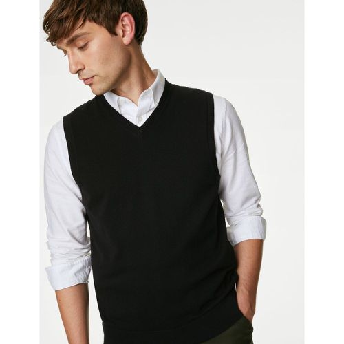 Pure Cotton Knitted Tank black - Marks & Spencer - Modalova