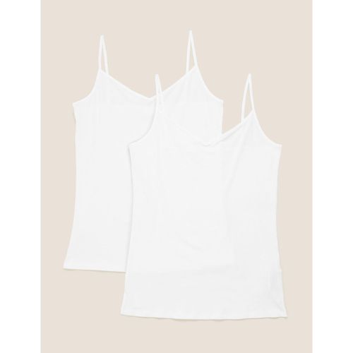 Pk Cotton Strappy Vests white - Marks & Spencer - Modalova