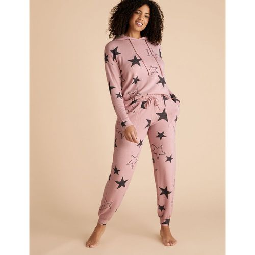 Cosy Star Print Lounge Cuff Jogger pink - Marks & Spencer - Modalova