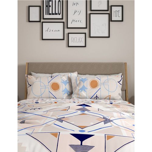 Cotton Mix Geometric Bedding Set -coloured - Marks & Spencer - Modalova