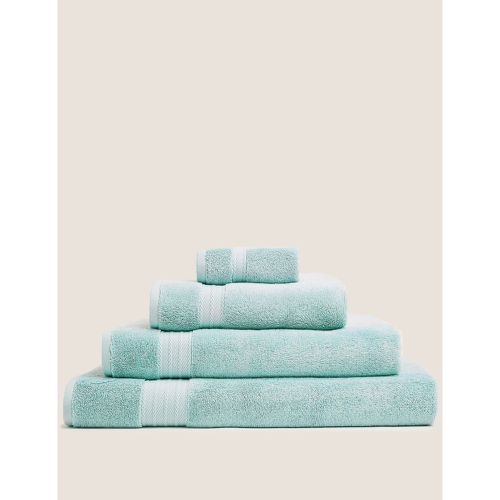 Plush Organic Cotton Towel blue - Marks & Spencer - Modalova