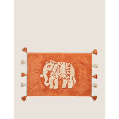 Priya Pure Cotton Elephant Bath Mat orange - Marks & Spencer - Modalova