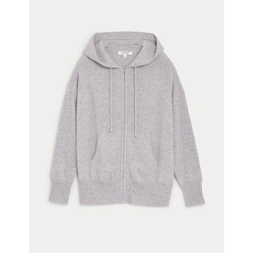 Pure Cashmere Textured Relaxed Hoodie grey - Marks & Spencer - Modalova