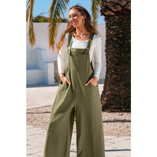 Combinaison verte tissée sans manches - CUPSHE - Modalova