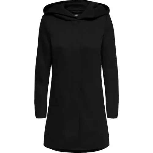 Mantel mit drapierter Kapuze- Verdeckter Frontverschluss- 2 Paspeltaschen vorne- Länge: 85 cm in Größe M- Das Model trägt Größe S - MAG2175098 - Modalova