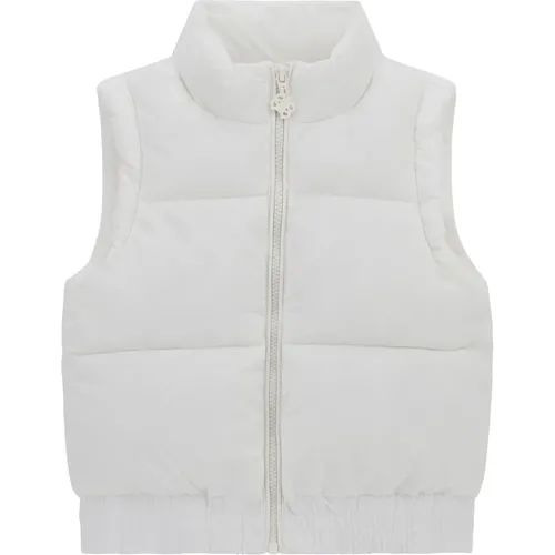 Die ärmellose, zipbare Weste für Mädchen der Marke Guess zeichnet sich durch ihr modernes und elegantes Design aus, perfekt für junge Fashionistas - MAG10749297 - Modalova