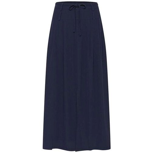 Weit geschnittene, fließende Hose mit hoher Taille, Gürtelschlaufen, verstellbarem Band und Schlitz vorne für eine subtile und elegante Bewegung - MAG11421411 - Modalova