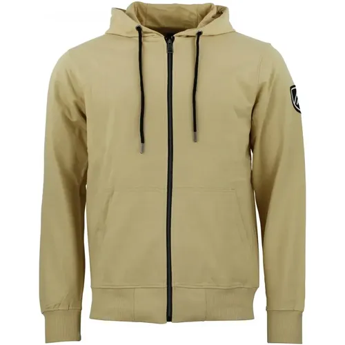 Felpa in cotone con zip integrale French Terry - Peak Mountain - Modalova