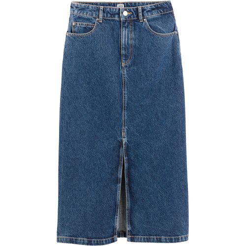 Straight Midaxi Skirt in Organic Cotton Denim - LA REDOUTE COLLECTIONS - Modalova