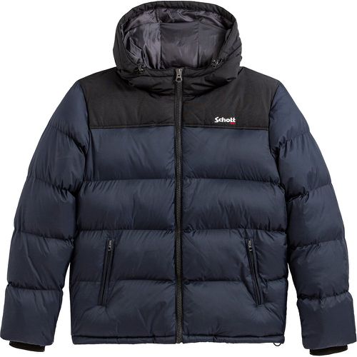 Utah 2 Padded Puffer Jacket in Two-Tone with Hood - Schott - Modalova