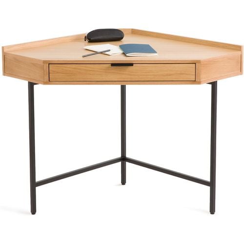 Volga Wood & Metal Corner Console Desk with 1 Drawer - LA REDOUTE INTERIEURS - Modalova