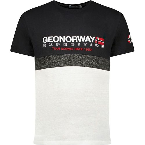 Jdouble Cotton T-Shirt with Crew Neck and Short Sleeves - geographical norway - Modalova