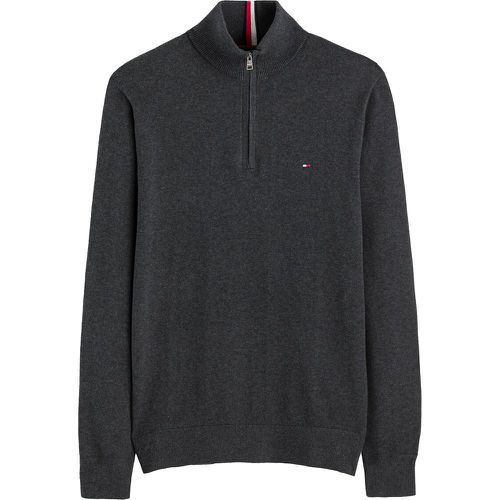 Embroidered Logo Jumper in Cotton/Cashmere with Half Zip - Tommy Hilfiger - Modalova