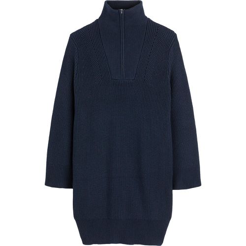 Half Zip Jumper Dress in Cotton Mix with Long Sleeves - LA REDOUTE COLLECTIONS - Modalova