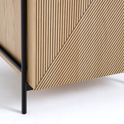 Signatures Lodge Oak Veneer and Metal 3-Shelf and Cabinet Wardrobe Unit - LA REDOUTE INTERIEURS - Modalova