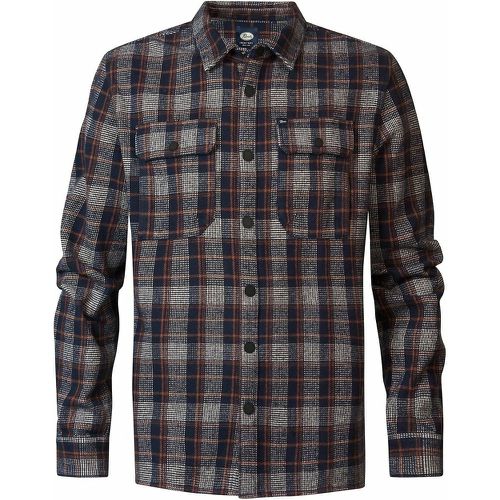 Checked Cotton Shirt with Long Sleeves - PETROL INDUSTRIES - Modalova