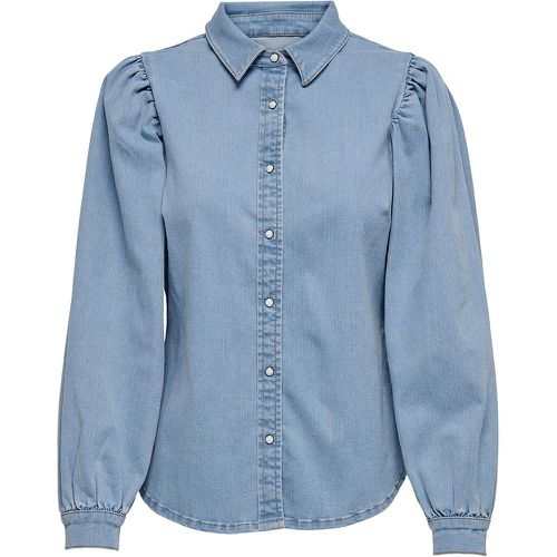 Denim Puff Sleeve Blouse - Only Petite - Modalova